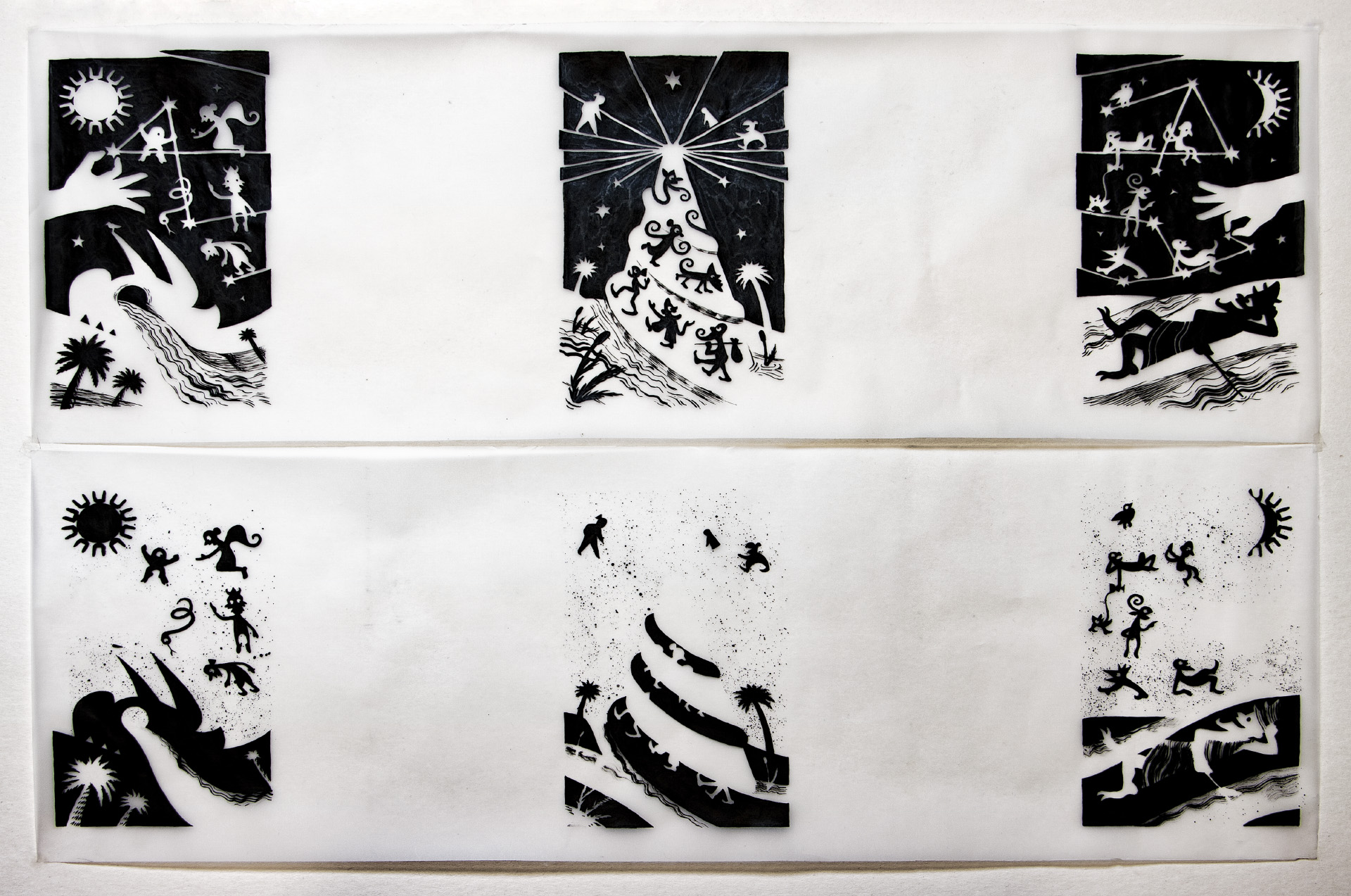 איור הגלופות לספר. צילום ואיור: נדב הלוי