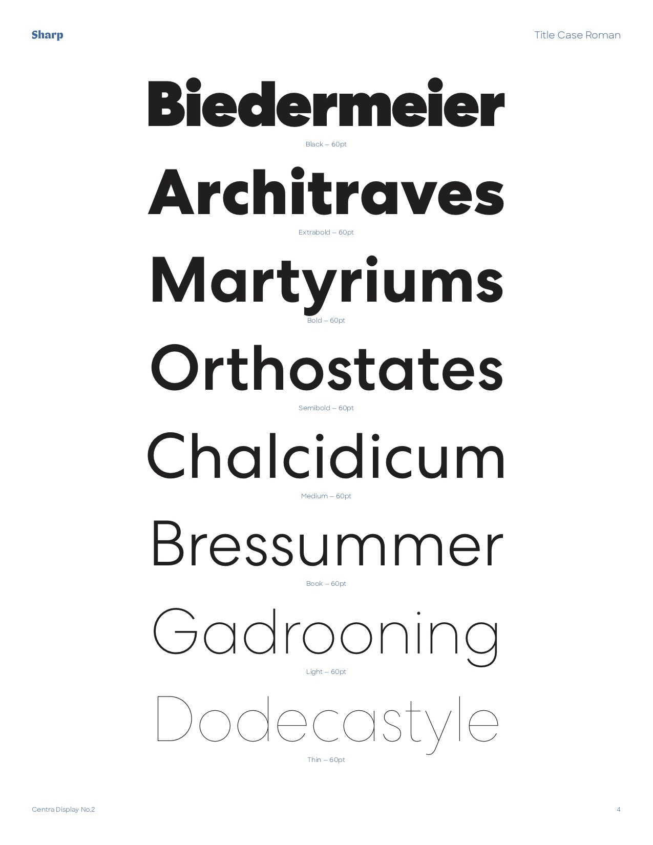 Centra No 2 - Sharp Type