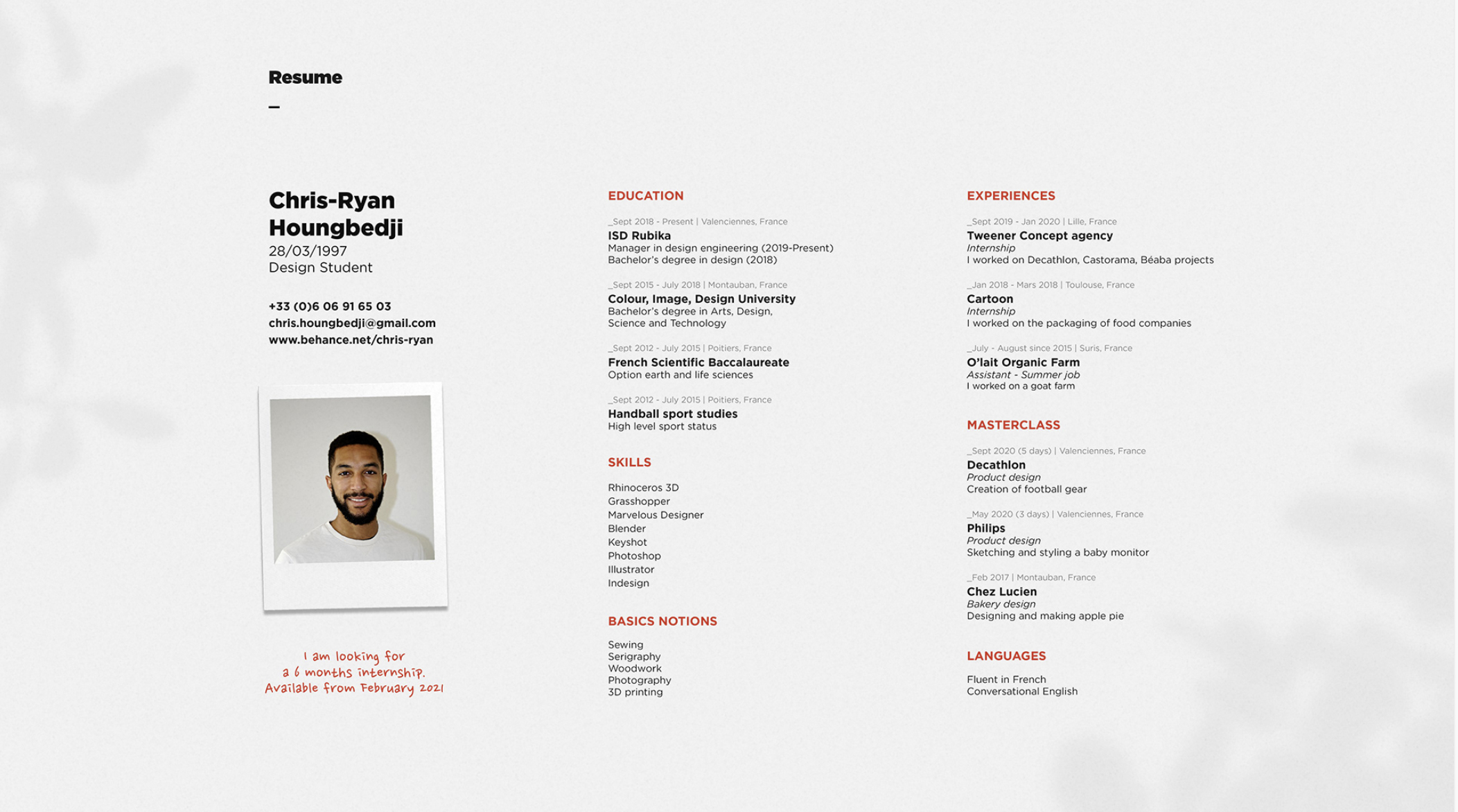 קו"ח ברורים ונקיים המאפשרים לקרוא בקלות את המידע הרלוונטי. קרדיט: Chris-Ryan Houngbedji