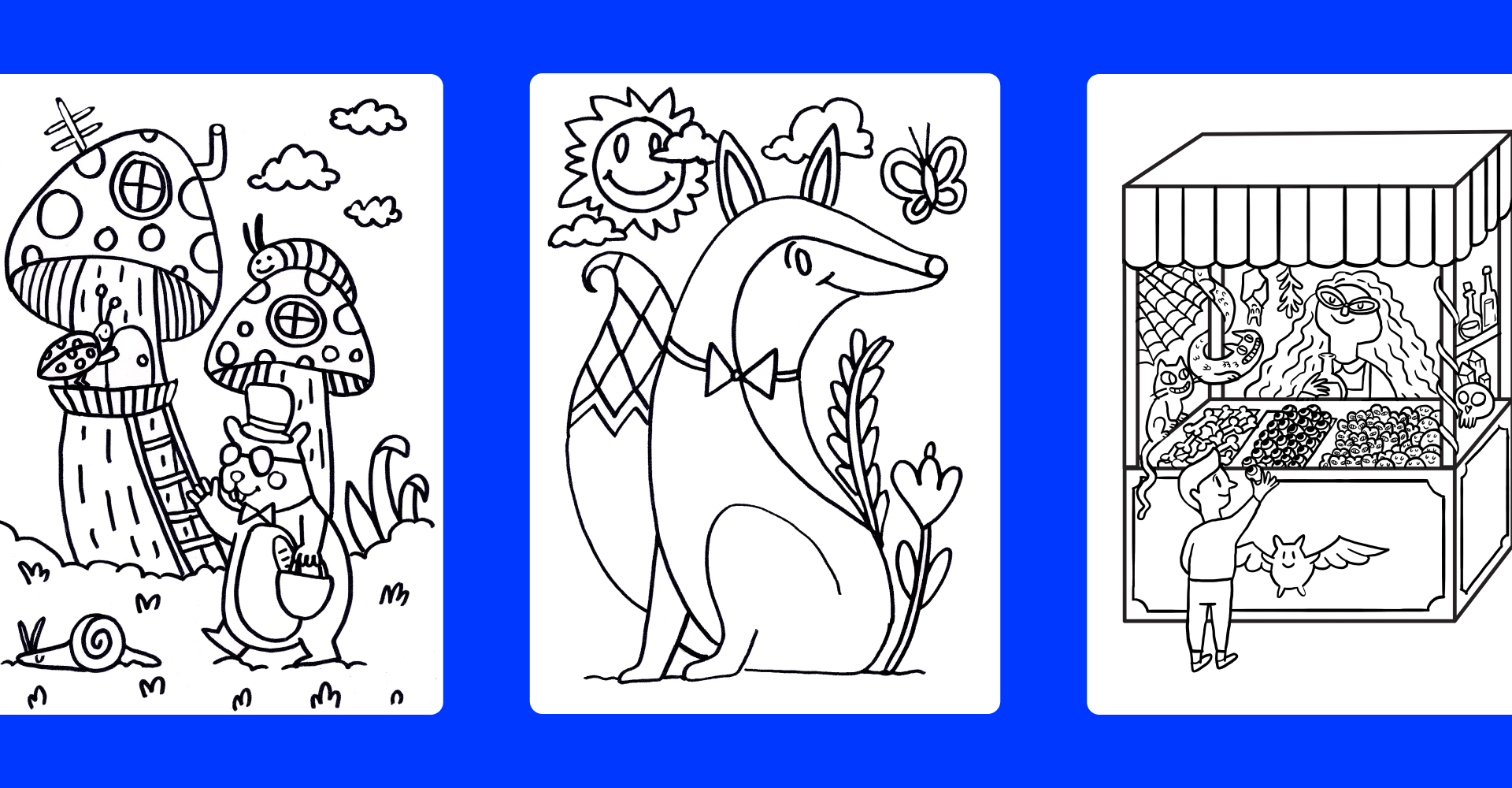 דפי צביעה מאוירים להורדה. איור: אור ליבנה