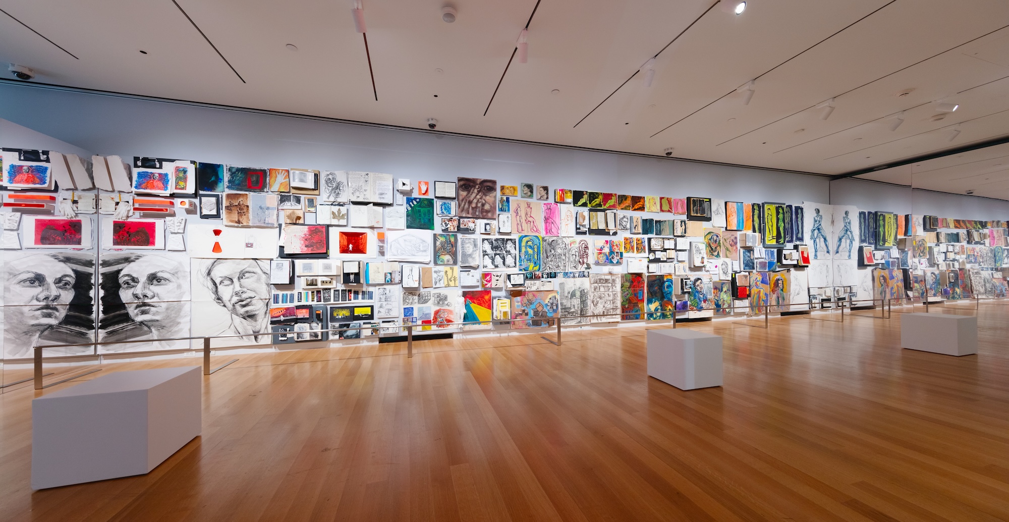 Installation photo of "An Atlas of Es Devlin." Photo: Elliot Goldstein © Smithsonian Institution